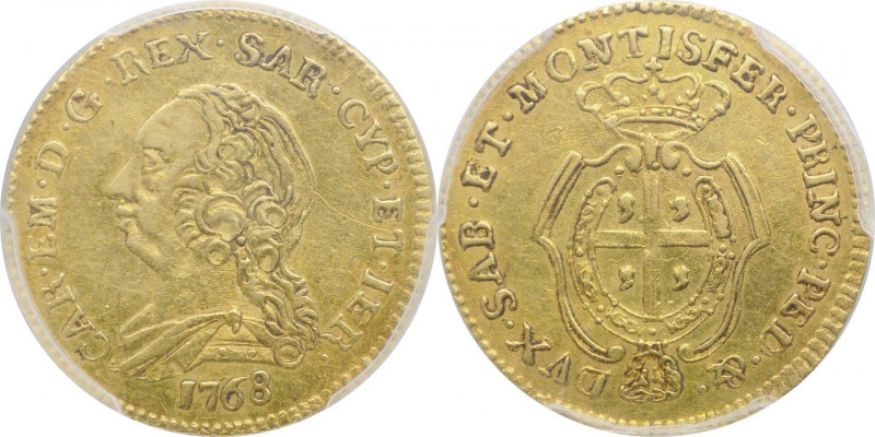 Regno di Sardegna - Carlo Emanuele III (1730-1773) - Doppietta - 1768 - Au - EST...