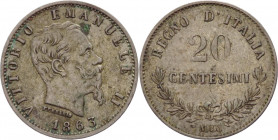 Regno d'Italia - Milano - Vittorio Emanuele II (1861-1878) - 20 centesimi "Valore" 1863 - Gig. 84 - Ag
BB



SHIPPING ONLY IN ITALY - SPEDIZIONE ...