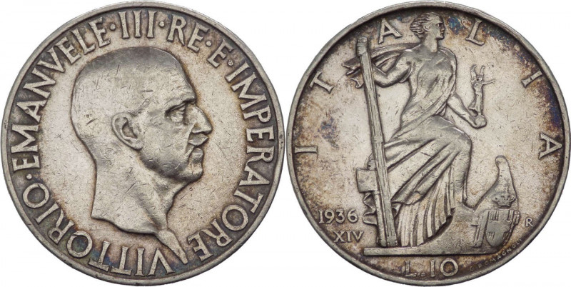 Regno d'Italia - Vittorio Emanuele III (1900-1943) - 10 lire 1936 A XIV - P.700 ...