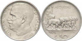 Regno d’Italia - Vittorio Emanuele III (1900-1943) 50 centesimi "Leoni" 1924 - contorno Rigato - Gig.169 - RARA - Ni
BB/SPL



SHIPPING ONLY IN I...