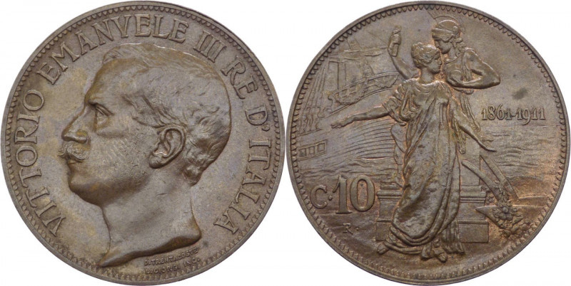 Regno d'Italia - Vittorio Emanuele III (1900-1943) - 10 centesimi 1911 - P.863 -...