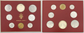 Città del Vaticano - Monetazione in Lire - Paolo VI (Giovanni Battista Montini) 1963-1978 - Set da 8 valori A I (1963) - Metalli vari - in confezione ...