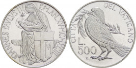 Città del Vaticano - 1993 - Papa Giovanni Paolo II (Karol Woytila), Moneta da Lire 500 Celebrativa del 30°XXX Anniversario della Lettera Enciclica "Pe...
