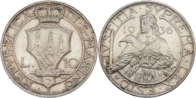 Vecchia Monetazione (1864-1938) 10 Lire 1936 - Gig.14 - Rara - Ag
qSPL



S...