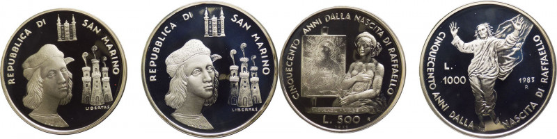 San Marino - Nuova Monetazione (dal 1972) Dittico 500 e 1000 Lire “V°Centenario ...