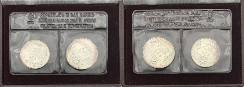 San Marino - Nuova Monetazione (dal 1972) Dittico 500 e 1000 Lire “III°Centenari...