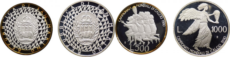 San Marino - Nuova Monetazione (dal 1972) Dittico 500 e 1000 Lire “Campionato Mo...