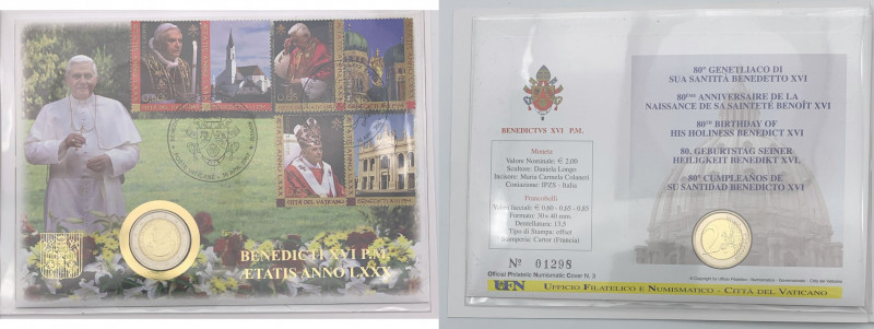 Città del Vaticano - Emissione Filatelico Numismatica contenente francobolli e m...