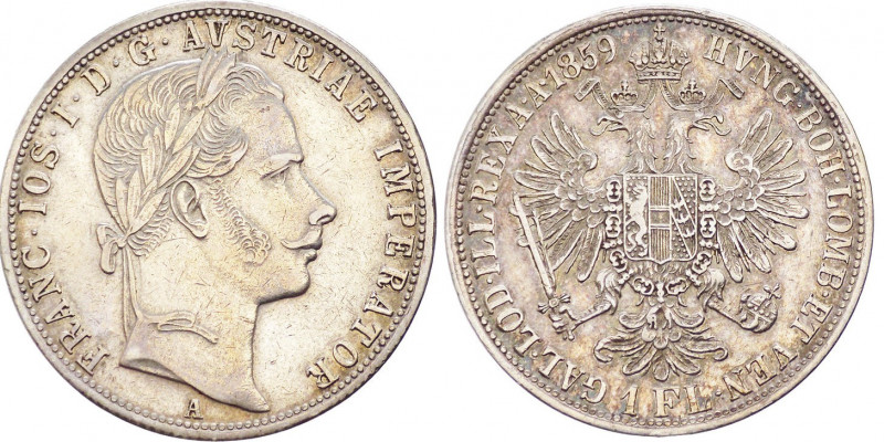 Austria - Francesco Giuseppe I (1848-1916) - 1 Florin 1859 A - zecca di Vienna -...