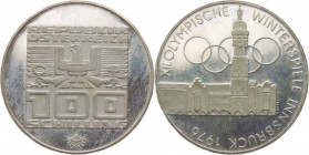 Austria - Repubblica (dal 1945) - 100 Schilling 1976 commemorativo del Giochi invernali della XII Olimpiade svolti a Innsbruck nel 1976 - serie con lo...