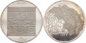 Austria - Repubblica (dal 1945) - 100 Schilling 1977 commemorativo del 900° anniversario della fondazione della fortezza di Salisburgo - KM 2935 - Ag...