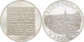 Austria - Repubblica (dal 1945) - 100 Schilling 1978 commemorativo del 1100° anniversario della fondazione della città di Villach - KM 2940 - Ag
FDC...