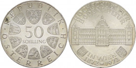 Austria - Repubblica (dal 1945) - 50 Schilling 1972 commemorativo del 100° Anniversario della fondazione dell'Università di risorse naturali e scienza...