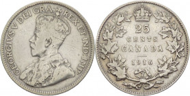 Canada - Giorgio V (1910-1936) - 25 cents 1916 - KM 24 - Ag - gr.5,72
BB



SHIPPING ONLY IN ITALY - SPEDIZIONE SOLO IN ITALIA