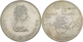 Canada - Elisabetta II (dal 1952) - 5 dollari 1976 "XXI Giochi olimpici estivi, Montreal" - KM# 85 - Ag
SPL+



WORLDWIDE SHIPPING - SPEDIZIONE I...