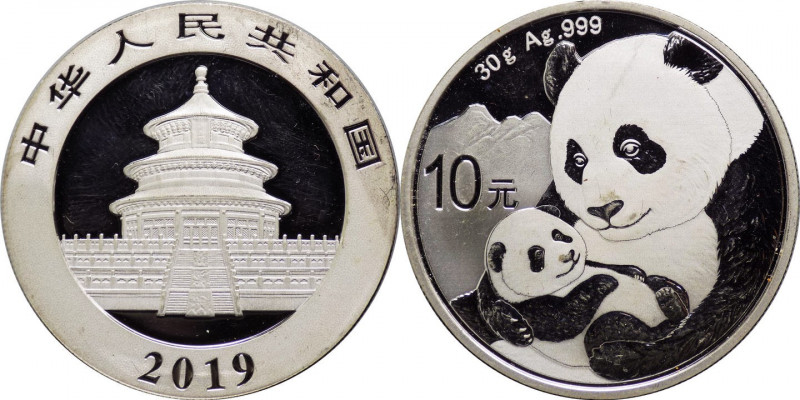 Cina - Repubblica Popolare (dal 1949) 1 Oncia ; 10 Yuan “Panda” 2019 - Ag
FS
...