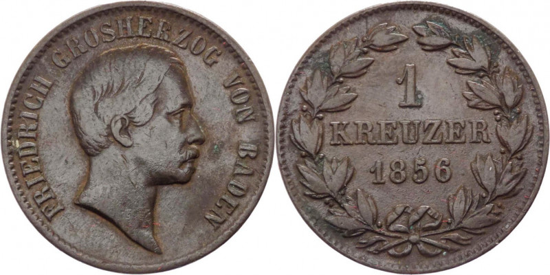 Germania - Granducato di Baden - Federico I (1856-1907) - 1 kreuzer 1856 - KM# 2...