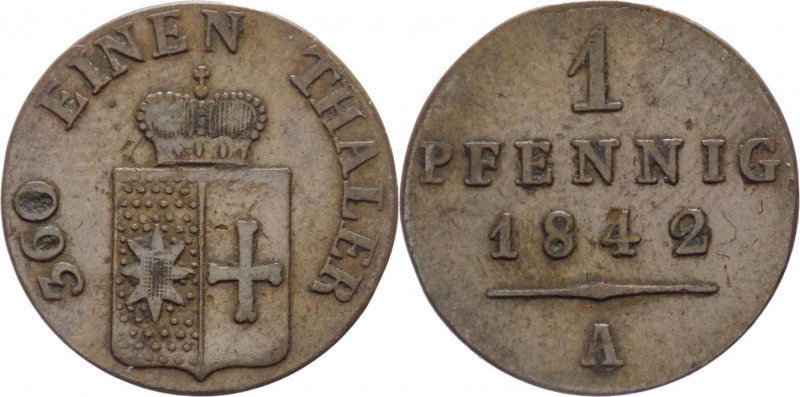 Germania - Prussia - Federico Guglielmo IV (1840 - 1861) - 1 pfennig 1842 A - KM...