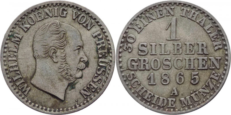 Germania - Regno di Prussia - Guglielmo I (1861-1888) - 1 groschen 1865 - KM# 48...