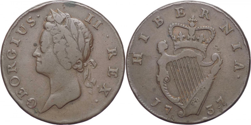 Irlanda - Giorgio II George II (1727-1760) - farthing 1737 - KM# 126 - Ae
qBB
...