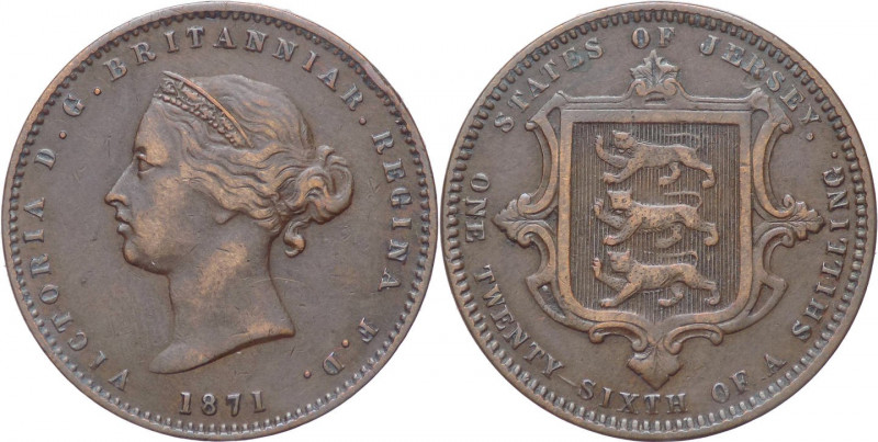 Jersey - Vittoria (1837-1901) -1/26 shilling 1871 - KM# 4 - Ae
mBB



SHIPP...