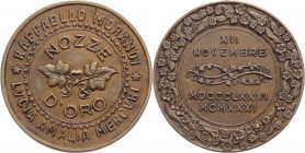 Medaglia - Nozze d'oro Raffaello Morandi e Lucia Amelia Mercuri - 1881-1931 - Ae - gr. 5,37 - Ø mm23
SPL



SHIPPING ONLY IN ITALY - SPEDIZIONE S...