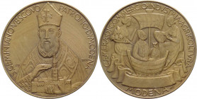 Italia - medaglia a tema emessa a nome di S. Geminiano dalla Camera di Commercio Industra e Agricoltura di Modena - Opus Veroi - Ae - gr.29,88 - Ø mm4...