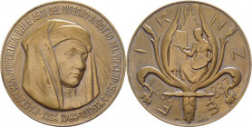 Italia - medaglia a tema emessa a nome di Giotto per il settimo centenario della sua nascita dall'Accademia Fiorentina delle Arti del Disegno- 1966 - ...