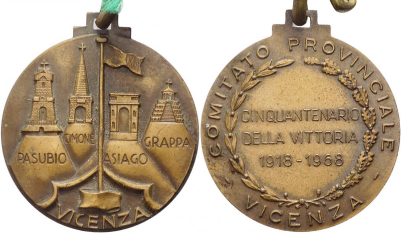 Italia - Medaglia Comitato Provinciale Vicenza "Cinquantenario della vittoria" 1...