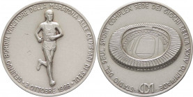 Italia - medaglia a tema Stadio Seul sport complexx sede dei giochi della XXIV olimpiade - Gelindo Bordin vincitore della maratona alle Olimpiadi di S...