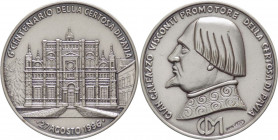 Italia - medaglia a tema Gian Galeazzo Visconti promotore della Certosa di Pavia - 6°Centenario della Certosa di Pavia - 27 Agosto 1996 - Ag .925 - gr...