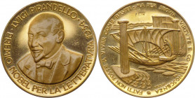 Italia - medaglia a tema Fatti non foste a viver come brvti, ma per servir virtvte e conoscenza - Premio Nobel per la Letteratvra 1934 - Luigi Pirande...