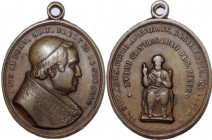 Pio IX, Mastai-Ferretti (1846-1878) - medaglietta in bronzo del XVIII centenario del martirio di San Pietro; 1867 . D/ PIUS . IX . PONT . MAX . ELECTU...