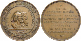 Medaglia - Pio IX (Giovanni Maria Mastai Ferretti) 1846-1878 - 18°Centenario del Martirio SS.Pietro e Paolo - Bart.XXII-3 - Ae - gr.49.51 - Ø mm48 - C...