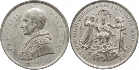 Italia - Leone XIII, Pecci (1878-1903) - medaglia del Cinquantesimo Anniversario di Sacerdozio 1887 - Colpetti al bordo - Pb - gr.39,12 - Ø mm47
SPL...