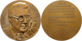 Francia - medaglia dedicata a Alexandre-Pierre Georges "Sacha" Guitry, attore, regista e sceneggiatore francese - 1957 - opus Vautier - Ae - gr.187,46...