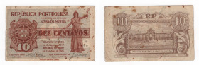 Repubblica Portoghese - 10 Centavos 1917 - P101 - Pieghe / Macchie
qMB



SHIPPING ONLY IN ITALY - SPEDIZIONE SOLO IN ITALIA