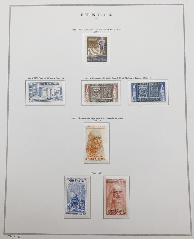 Foglio Marini Raccolta serie completa di francobolli Italia - foglio n.39
n.a....