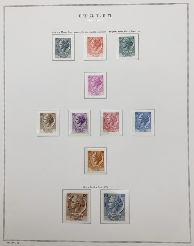 Foglio Marini Raccolta serie completa di francobolli Italia - foglio n.43
n.a....