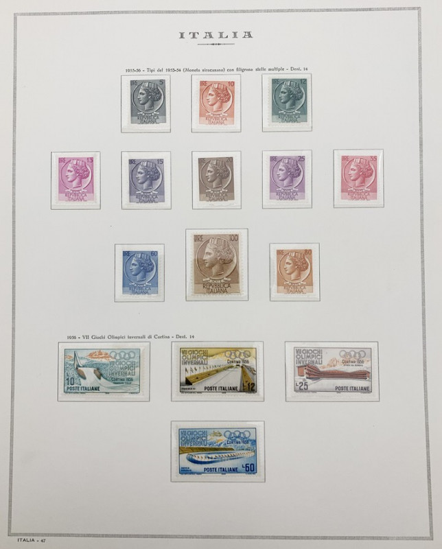Foglio Marini Raccolta serie completa di francobolli Italia - foglio n.47
n.a....