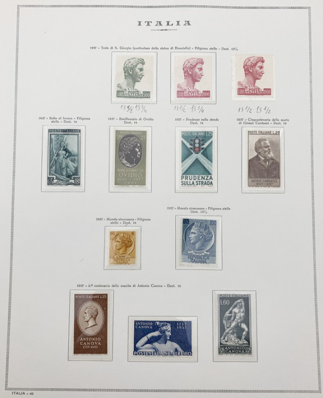 Foglio Marini Raccolta serie completa di francobolli Italia - foglio n.49
n.a....