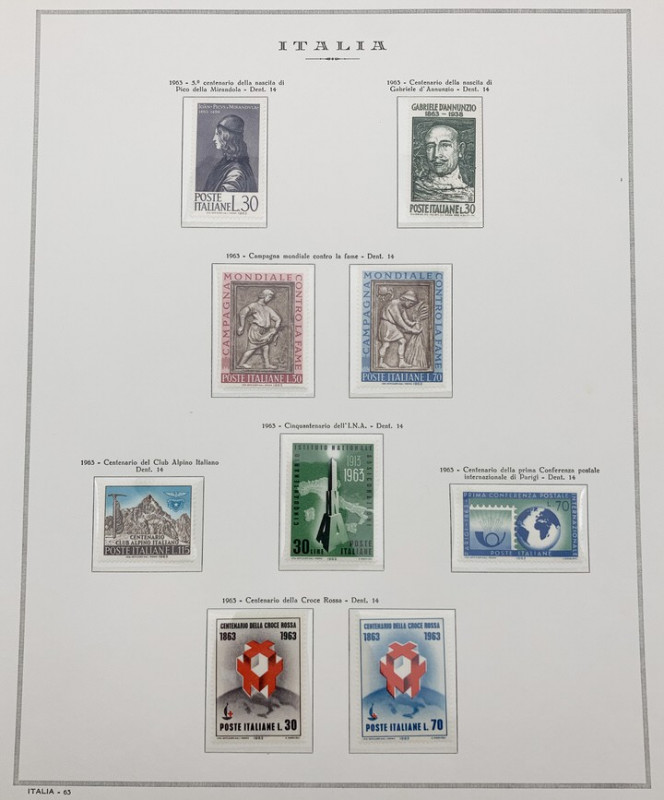 Foglio Marini Raccolta serie completa di francobolli Italia - foglio n.63
n.a....