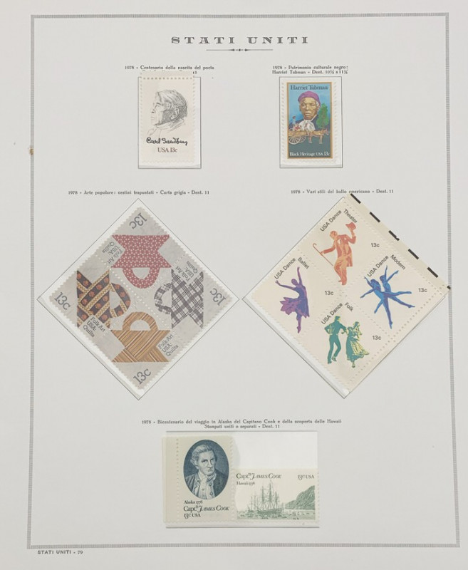 Foglio Marini Raccolta serie completa di francobolli USA - foglio n.79
n.a.

...