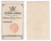 Italia - Comitato Centrale Italia a Garibaldi - Soccorso a Garibaldi - da 6 carlini - N° RC 258
n.a.



SHIPPING ONLY IN ITALY - SPEDIZIONE SOLO ...