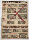 Repubblica Italiana (dal 1946) - Ritaglio di giornale del 1953 in cui si comunicano i biglietti che nn avranno più corso legale a partire dal 01.07.19...