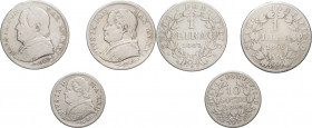 Stato Pontificio - Pio IX, Mastati Ferretti (1846-1878) - Lotto di 3 monete da 1 lira 1866 e 1867 e 10 soldi 1869 - Ag
med.MB



SHIPPING ONLY IN...
