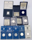 Repubblica Italiana (dal 1946) - Monetazione in lire (1946-2001) - lotto di 10 pezzi da 500 lire celebrative in folder e scatole originali - Ag
FDC
...