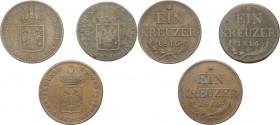 Austria - Francesco II (1792-1835) - lotto di 3 monete da 1 kreutzer 1816 - Ae
med.BB



SHIPPING ONLY IN ITALY - SPEDIZIONE SOLO IN ITALIA