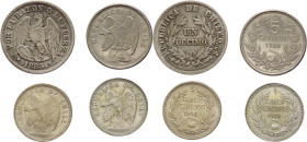Cile - Repubblica (dal 1818) - lotto di 4 monete da 5 e 10 centesimi anni vari - Ag
med.qSPL



SHIPPING ONLY IN ITALY - SPEDIZIONE SOLO IN ITALI...