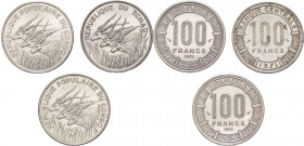 Congo e Ciad - Lotto 3 monete da 100 franchi 1971, 1972, 1975 - Ni
FDC



WORLDWIDE SHIPPING - SPEDIZIONE IN TUTTO IL MONDO